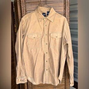 Vintage GAP 90s Men's Medium Outdoor Classic Cotton Chamois Flannel Button Shirt